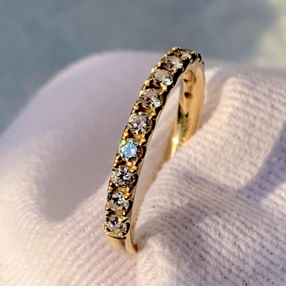 Riviera Pavé Diamond Ring In 18k Yellow Gold (1/2 Ct. Tw.)